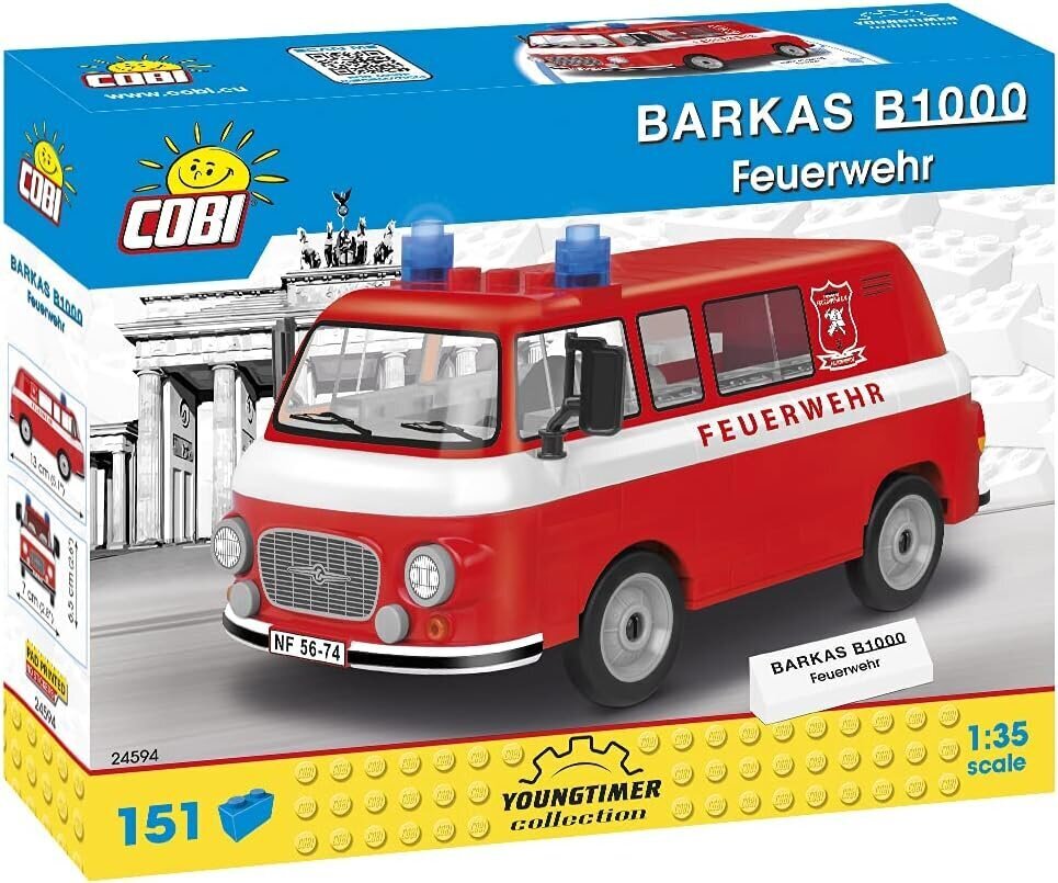 Konstruktor Feuerwehr Bark B1000 Cobi, 151 tk hind ja info | Klotsid ja konstruktorid | kaup24.ee