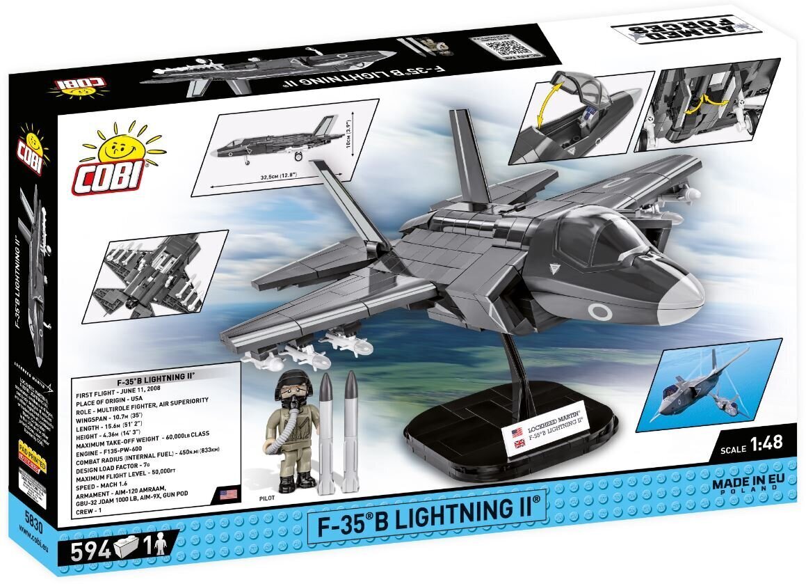 Disainer Cobi Army väed Lightning II, 594 tk цена и информация | Klotsid ja konstruktorid | kaup24.ee