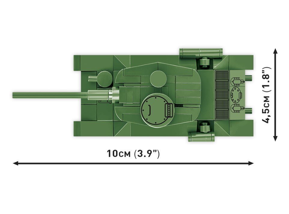 Konstruktor Cobi Tank T-34/85, 110 tk цена и информация | Klotsid ja konstruktorid | kaup24.ee
