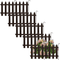Садовый забор, 10 шт., 30x30 см, коричневый цена и информация | Заборы и принадлежности к ним | kaup24.ee