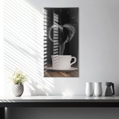 Seinakell Tass kuuma kohvi, 30x60 cm hind ja info | Kellad | kaup24.ee