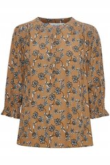 бежевая блуза больших размеров с принтом и удлиненной спинкой цена и информация | Женские блузки, рубашки | kaup24.ee