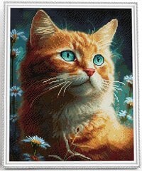 Teemantmosaiik raamiga TM Varvikas - Ginger cat LG337e, 40x50 cm hind ja info | Teemantmaalid, teemanttikandid | kaup24.ee