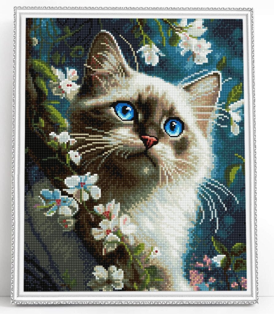 Teemantmosaiik raamiga TM Varvikas - Cat's harmony LG338e, 40x50 cm цена и информация | Teemantmaalid, teemanttikandid | kaup24.ee