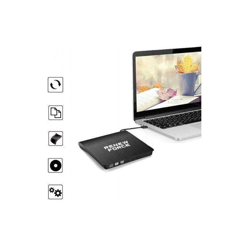 Väline CD-R DVD-RW kirjutaja USB 3.0 ühendusega цена и информация | Välised kõvakettad (SSD, HDD) | kaup24.ee