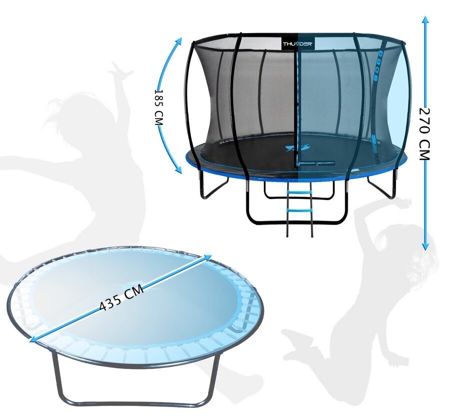 Batuut Thunder Inside Ultra 14FT, 435cm, sinine hind ja info | Batuudid ja batuudi varuosad | kaup24.ee