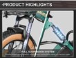 Maastikuratas Samebike XWLX09-II Fat Tire, roheline цена и информация | Elektrirattad | kaup24.ee