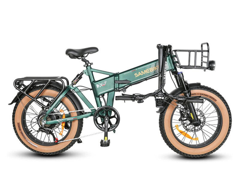 Maastikuratas Samebike XWLX09-II Fat Tire, roheline цена и информация | Elektrirattad | kaup24.ee