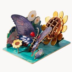 Деревянный 3d пазл Бабочка MiDeer, 63 детали цена и информация | Развивающие игрушки и игры | kaup24.ee