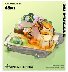 3D деревянный пазл Пчела MiDeer, 48 деталей цена и информация | Развивающие игрушки и игры | kaup24.ee