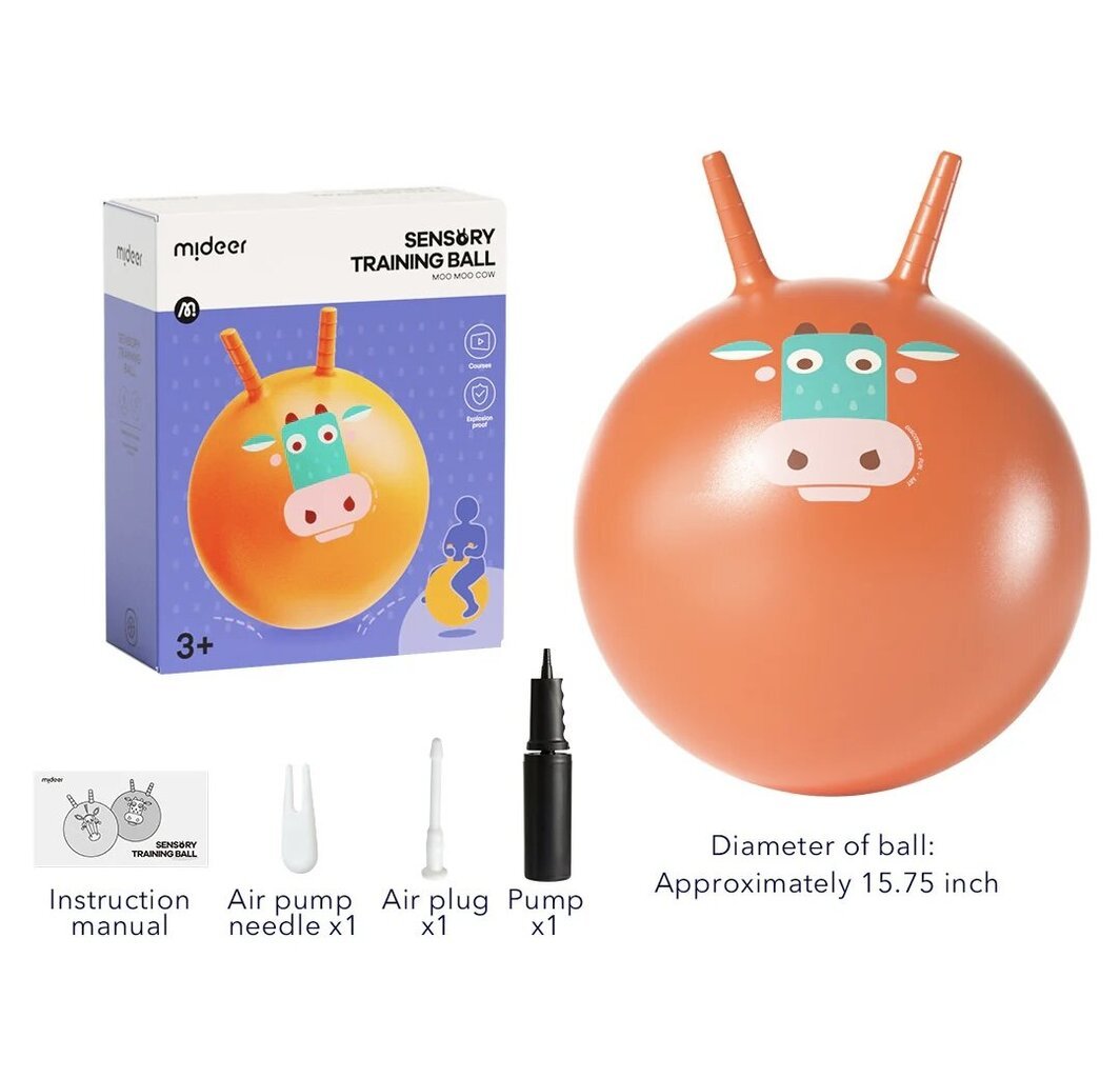 MiDeer hüppepall Moo Moo Cow, 40cm hind ja info | Mänguasjad (vesi, rand ja liiv) | kaup24.ee