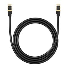 Network cable cat.8 Baseus Ethernet RJ45, 40Gbps, 1,5m (black) цена и информация | Кабели и провода | kaup24.ee