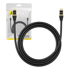 Network cable cat.8 Baseus Ethernet RJ45, 40Gbps, 1,5m (black) цена и информация | Кабели и провода | kaup24.ee