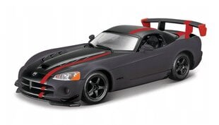 BBURAGO 1:24 Dodge Viper SRT10ACR Grey & RedStripe 22114 hind ja info | Poiste mänguasjad | kaup24.ee