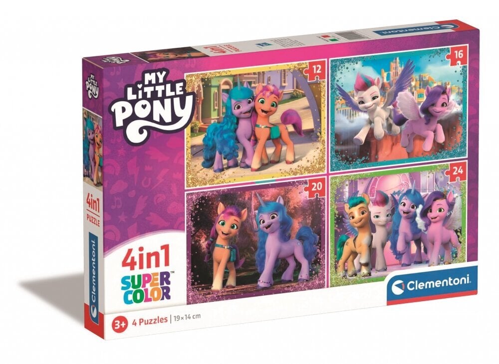 Puslekomplekt 4in1 My Little Pony Clementoni, 21519, 72 d. цена и информация | Pusled | kaup24.ee