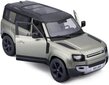 Automudel Bburago Land Rover Defender 2022 Green 21101gn, 1:24 hind ja info | Poiste mänguasjad | kaup24.ee