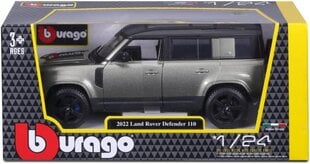 Automudel Bburago Land Rover Defender 2022 Green 21101gn, 1:24 hind ja info | Poiste mänguasjad | kaup24.ee