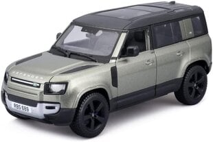 Automudel Bburago Land Rover Defender 2022 Green 21101gn, 1:24 hind ja info | Poiste mänguasjad | kaup24.ee
