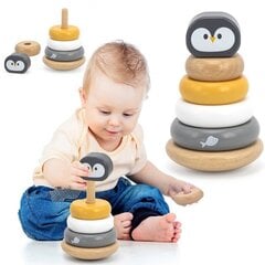 Развивающая деревянная пирамидка Viga PolarB Пингвин цена и информация | Игрушки для малышей | kaup24.ee