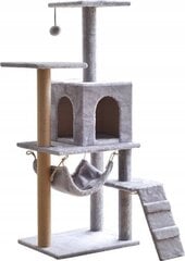 5-уровневая когтеточка для кошек, серая, 138 cм цена и информация | Когтеточки | kaup24.ee