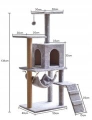 5-уровневая когтеточка для кошек, серая цена и информация | Когтеточки | kaup24.ee