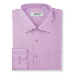 Рубашки однотонные мужские NORDIC, прямой силуэт - С длинным рукавом 1137-50 цена и информация | Мужские рубашки | kaup24.ee