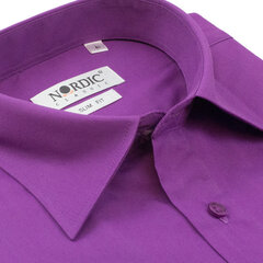 Рубашки однотонные мужские NORDIC, приталенный силуэт - С коротким рукавом 1139FK-44 цена и информация | Мужские рубашки | kaup24.ee