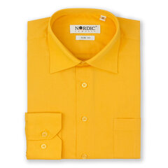 Рубашки однотонные мужские NORDIC, приталенный силуэт - С длинным рукавом 1147F-47 цена и информация | Мужские рубашки | kaup24.ee
