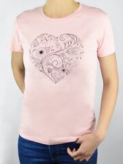 Женская футболка Noviti "Heart" (розовая) цена и информация | Женские футболки | kaup24.ee