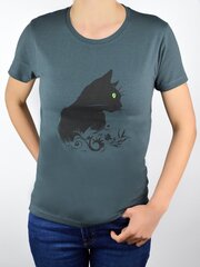 Женская футболка Noviti "Cat" (серая) цена и информация | Женские футболки | kaup24.ee