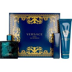 Komplekt Versace Eros meestele: parfüümvesi EDP, 100 ml + parfüümvesi EDP, 10 ml + dušigeel, 150 ml hind ja info | Meeste parfüümid | kaup24.ee