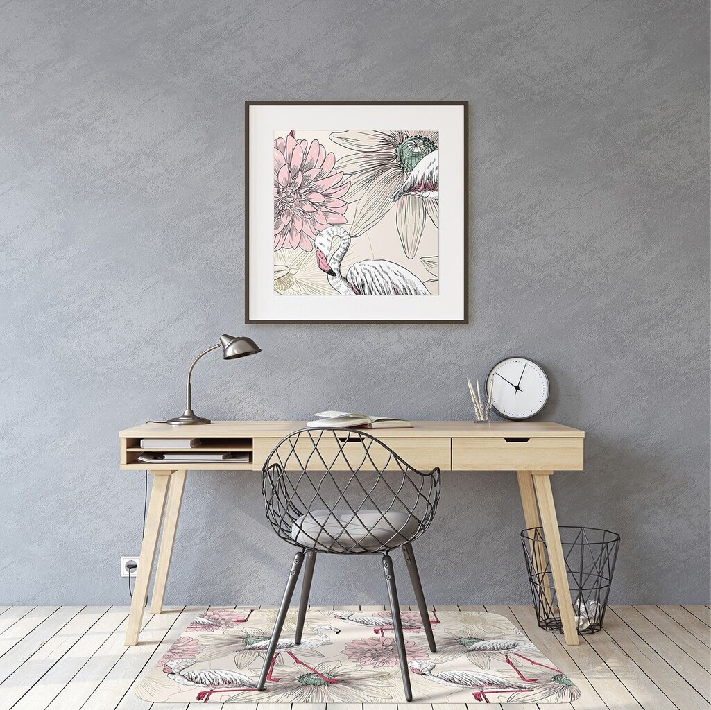 Põrandat kaitsev matt Roosa flamingo, 120x90 cm hind ja info | Kontoritoolid | kaup24.ee