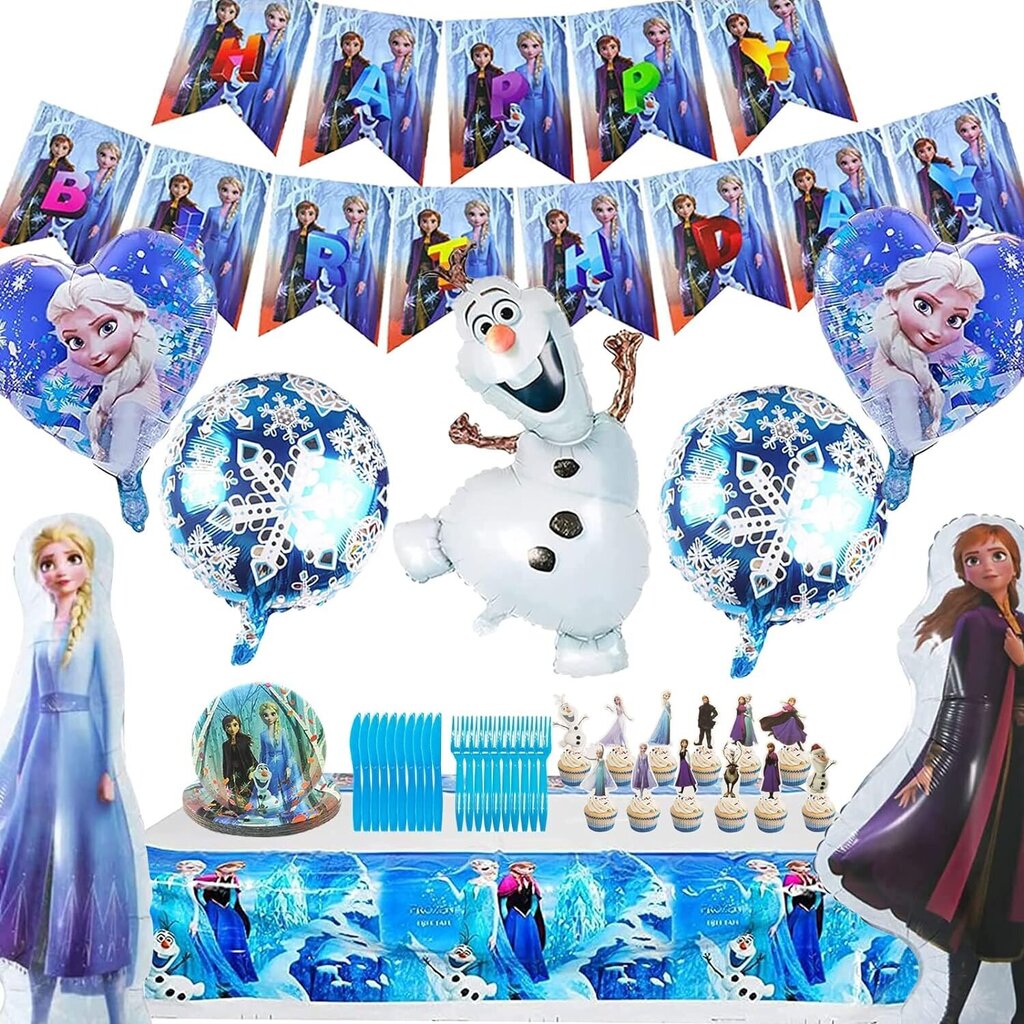 Украшения на день рождения Frozen для детей 73 детали цена | kaup24.ee