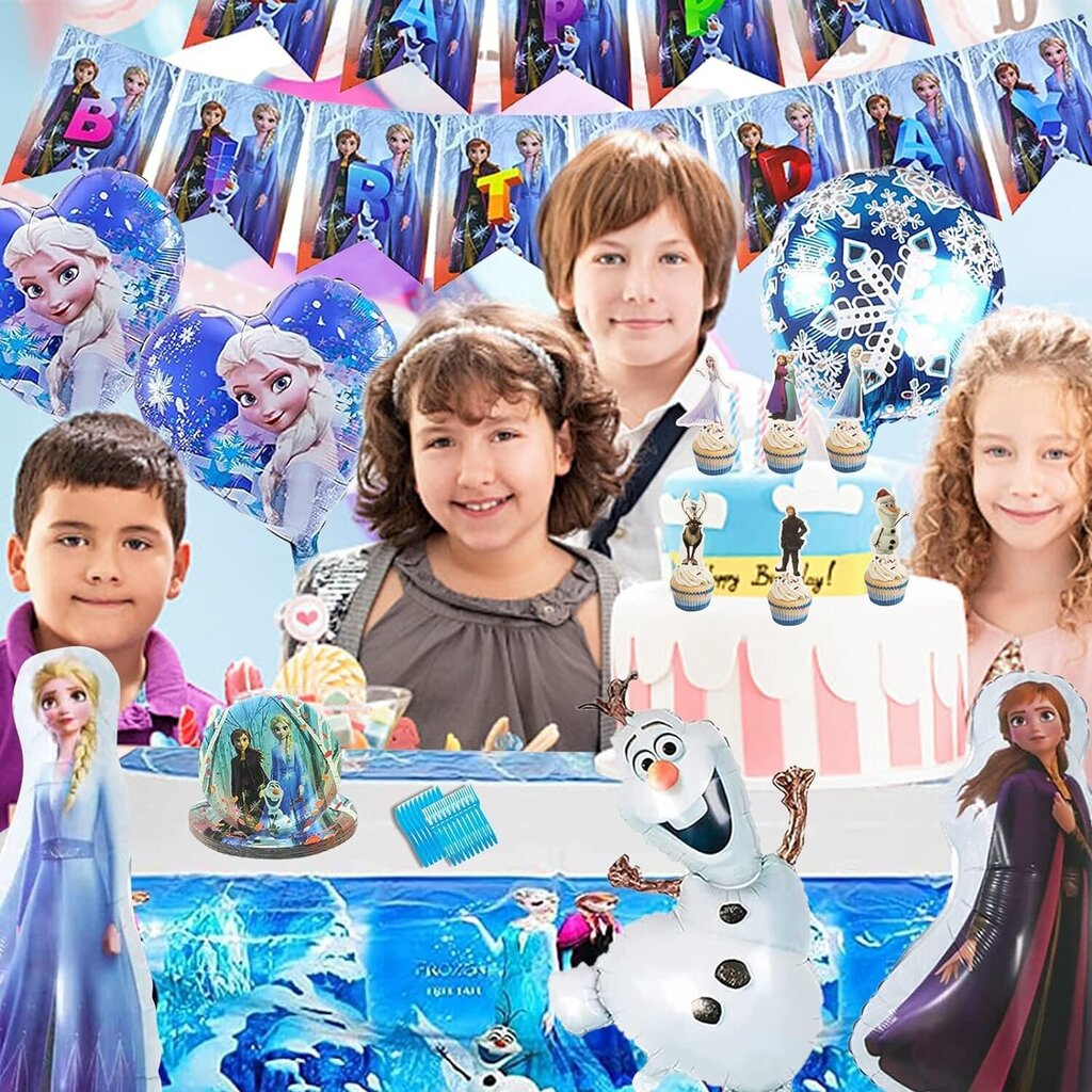 Frozen sünnipäeva dekoratsioonid lastele, 73 detaili цена и информация | Peokaunistused | kaup24.ee