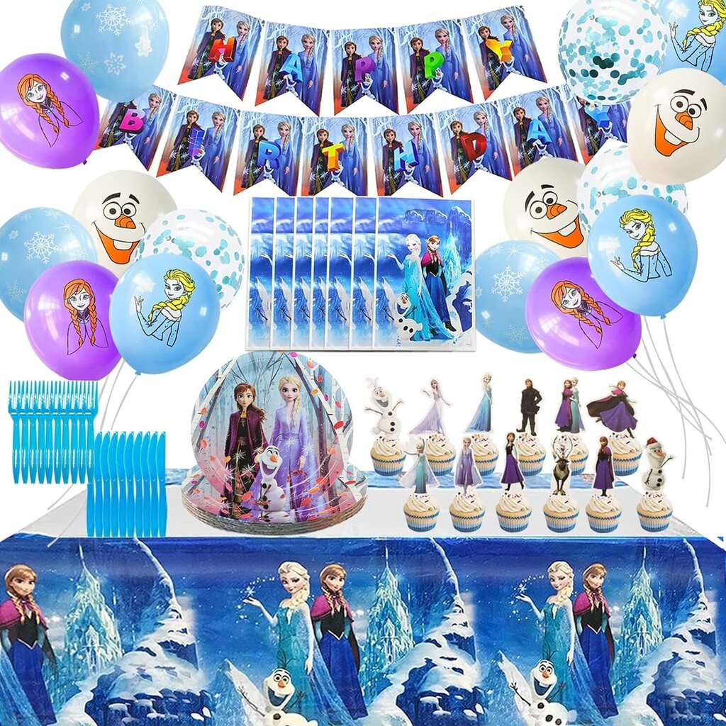 Frozen sünnipäeva dekoratsioonid lastele, nr 2 hind ja info | Peokaunistused | kaup24.ee