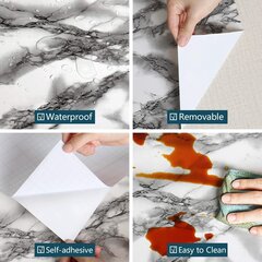 Vinüülist isekleepuv marmori imitatsiooniga veekindel seinakate hind ja info | Kleepkiled | kaup24.ee