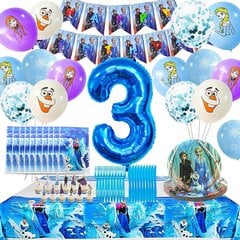 Frozen sünnipäeva dekoratsioonid lastele, 82 detaili hind ja info | Peokaunistused | kaup24.ee