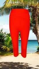Леггинсы-бриджи для женщин Kinga, красного цвета цена и информация | Женские брюки | kaup24.ee