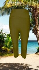 Леггинсы-бриджи для женщин Kinga, зеленого цвета цена и информация | Женские брюки | kaup24.ee