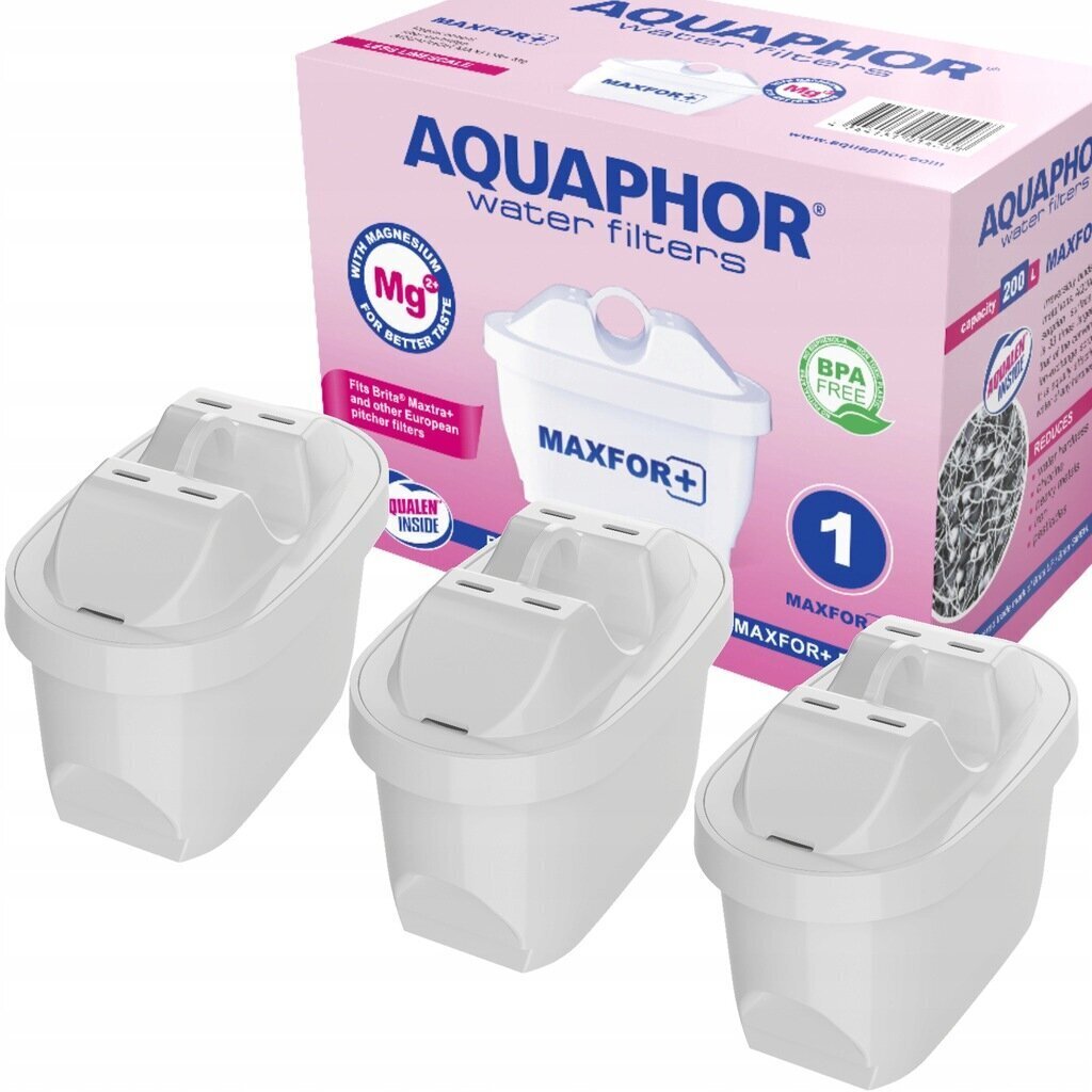 Filterkann Aquaphor Onyx 4,2L, valge + 3 tk B25 Maxfor Mg hind ja info | Filterkannud ja filtrid | kaup24.ee