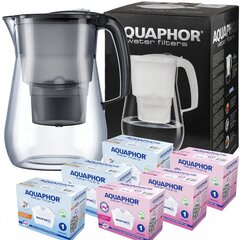 Filterkann Aquaphor Onyx 4,2L, must + 6tk B25 Maxfor hind ja info | Filterkannud ja filtrid | kaup24.ee