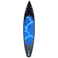 Надувная гребная лодка, Omimar, Черный/синий, 380x79x15 см, + весло цена и информация | SUP доски, водные лыжи, водные аттракционы | kaup24.ee