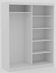 Шкаф ADRK Furniture Delia 160, белого цвета цена и информация | Шкафы | kaup24.ee