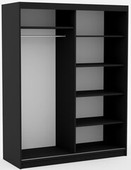 Шкаф ADRK Furniture Delia 160, черный цвет цена и информация | Шкафы | kaup24.ee