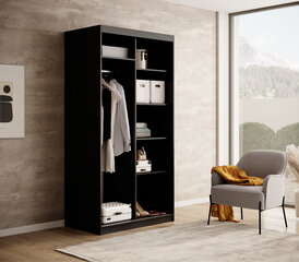 Шкаф ADRK Furniture Delia 100, черный/коричневый цвет цена и информация | Шкафы | kaup24.ee