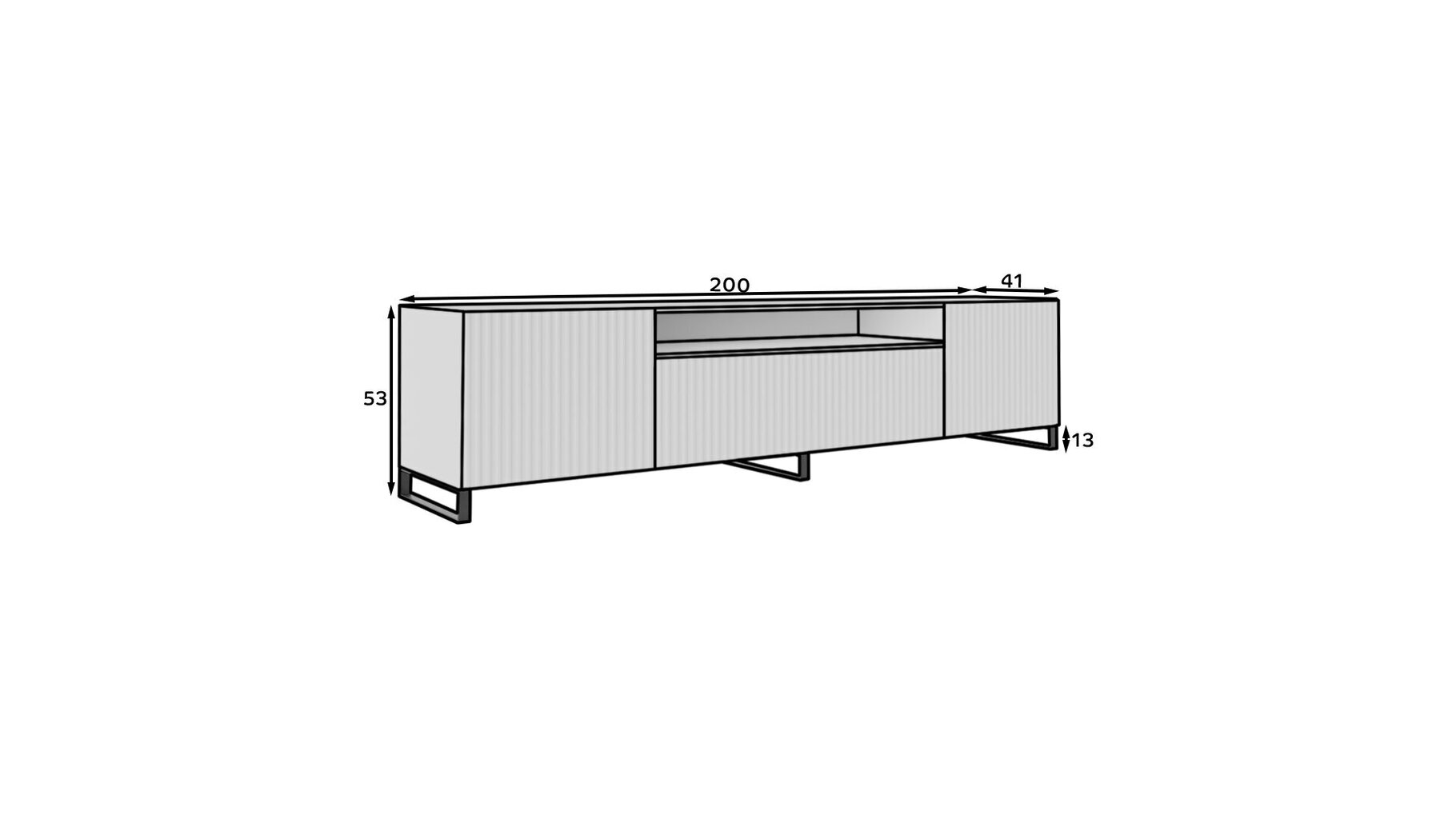 TV-kapp ADRK Furniture Noemi, hall цена и информация | TV alused | kaup24.ee