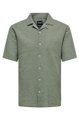 Льняная рубашка Only &amp; Sons 22025116SWAMP-M цена и информация | Мужские рубашки | kaup24.ee