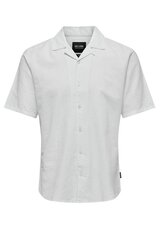 Льняная рубашка Only &amp; Sons 22025116WHITE-L цена и информация | Мужские рубашки | kaup24.ee