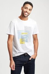 T-särk meestele Cross Jeans, valge hind ja info | Meeste T-särgid | kaup24.ee