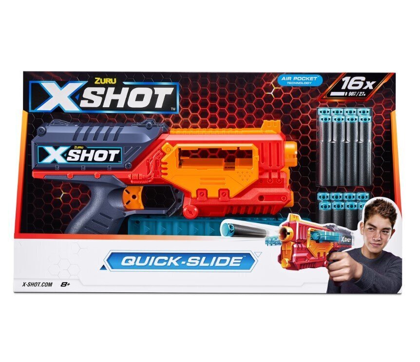 Mängupüstol Zuru X-Shot Excel QuickSl 16s 36401 hind ja info | Poiste mänguasjad | kaup24.ee